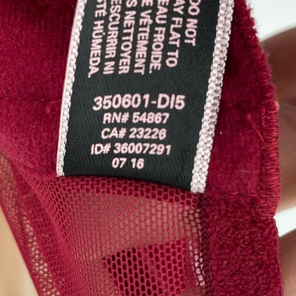 Victoria’s Secret Sheer Lace Lingerie Corset top Red Burgundy Size 36C - Picture 5 of 5